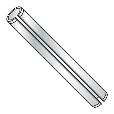 Newport Fasteners Slotted Spring Pin, 1/2 in Outside Dia, 6 in L, Steel, 100 PK 980613